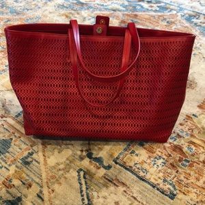Red Genuine Leather Bag